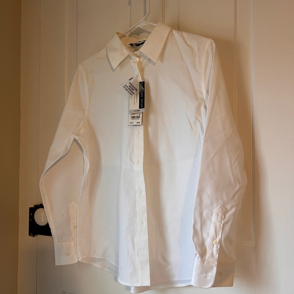 Jones New York White Classic Dress Shirt